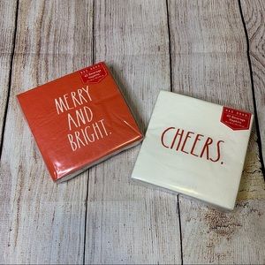 Rae Dunn Beverage Napkins NIP BUNDLE